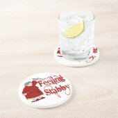 Dessous De Verre En Grès Funny PMS Stabby (Côté)