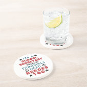 Dessous De Verre En Grès Funny Secrétaire d'école Héros appréciation (Côté)