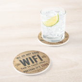 Dessous De Verre En Grès Funny We Do Not Have WiFi Rustic Farmhouse (Côté)