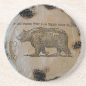 Dessous De Verre En Grès Fuse rollée Charred (Devant)