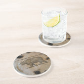 Dessous De Verre En Grès Fuse rollée Charred (Côté)