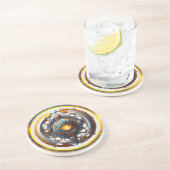 Dessous De Verre En Grès "Fusion cosmique" (Côté)