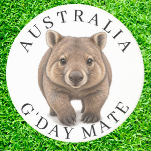 Dessous De Verre En Grès G Jour Wombat Fête sur le thème de la faune aust