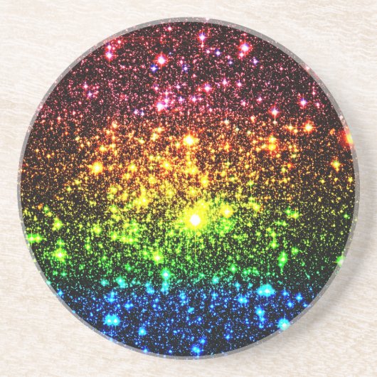 Dessous De Verre En Grès Galaxie Arc-en-ciel (Devant)