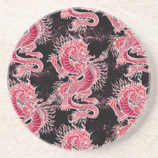 Dessous De Verre En Grès Galaxie du Dragon Rouge