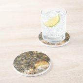 Dessous De Verre En Grès Galets Brown et gris naturel Abstrait (Côté)