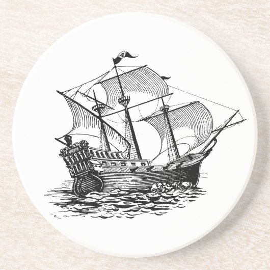 Dessous De Verre En Grès Galleon (Devant)