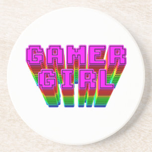 Dessous De Verre En Grès Gamer Girl Text
