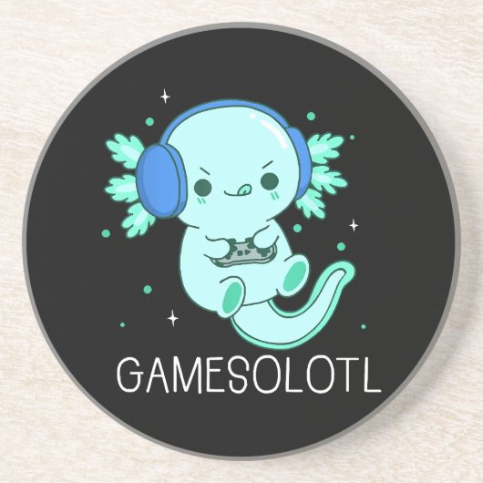 Dessous De Verre En Grès Gamesolotl Axolotl Gamer (Devant)