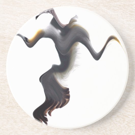 Dessous De Verre En Grès Gannets-Oiseau de mer Abstrait (Devant)