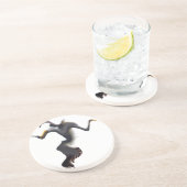 Dessous De Verre En Grès Gannets-Oiseau de mer Abstrait (Côté)