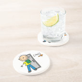 Dessous De Verre En Grès Garçon à l'école (Côté)