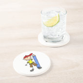 Dessous De Verre En Grès Garçon Bâton Avec Crayon (Côté)