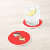Dessous De Verre En Grès Garçon de couche-culotte (Côté)