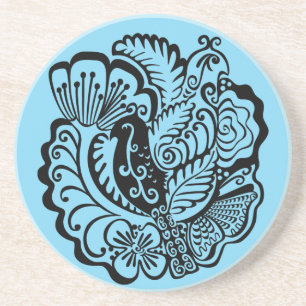 Dessous De Verre En Grès Garden Scene with Birds Sandstone Coaster