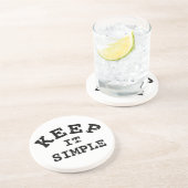 Dessous De Verre En Grès Gardez-la simple typographie (Côté)