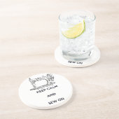 Dessous De Verre En Grès Gardez le calme et coupez sur (Côté)