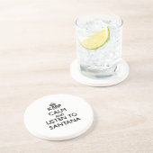 Dessous De Verre En Grès Gardez le calme et écoutez Santana (Côté)