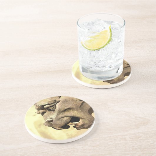 DESSOUS DE VERRE EN GRÈS GARGOYLE (Côté)