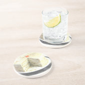 Dessous De Verre En Grès Gâteau blanc (Côté)