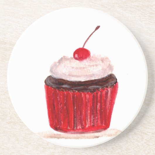 Dessous De Verre En Grès Gâteau food art (Devant)