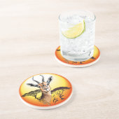 Dessous De Verre En Grès Gazelle Antelope africaine animal sauvage (Côté)