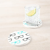 Dessous De Verre En Grès geek lunettes bleu geek (Côté)