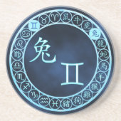 Dessous De Verre En Grès Gemini/Rabbit (Devant)