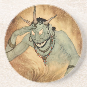 Dessous De Verre En Grès Génie des Mille et Une Nuits par Edmund Dulac