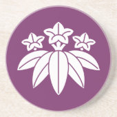 Dessous De Verre En Grès Gentiane de style bambou (Devant)