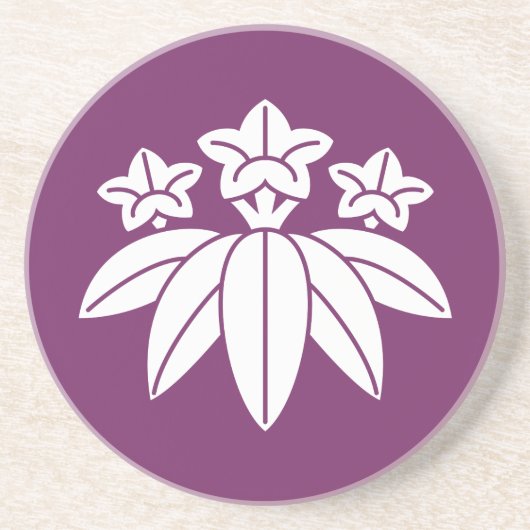 Dessous De Verre En Grès Gentiane de style bambou (Devant)