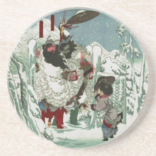Dessous De Verre En Grès Gentoku Visiter Komei dans la neige (2:3)
