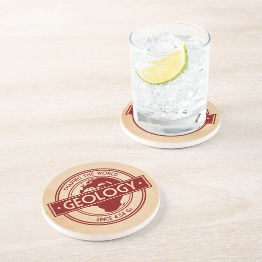 Dessous De Verre En Grès Géologie - Façonner le Logo Mondial (Europe) (Côté)