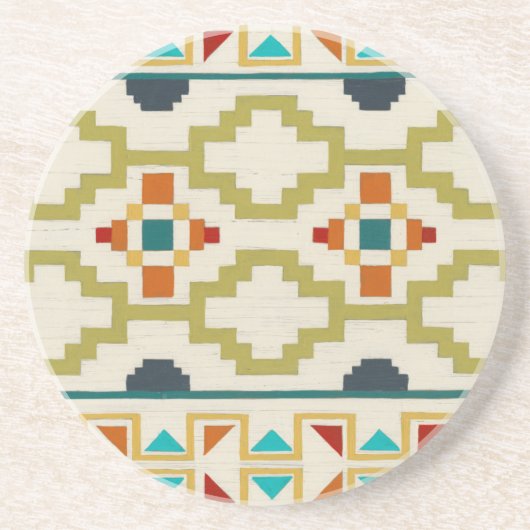 Dessous De Verre En Grès Géométrie du sud-ouest I (Devant)