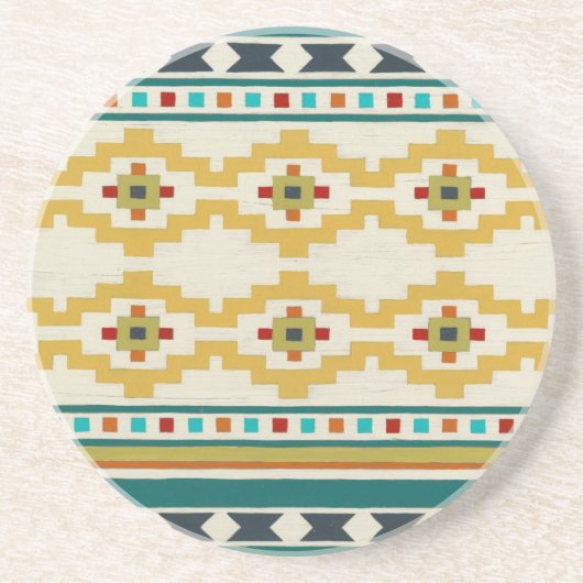 Dessous De Verre En Grès Géométrie du sud-ouest III (Devant)