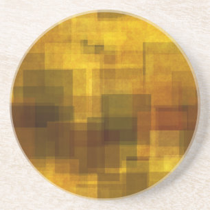 Dessous De Verre En Grès géométrique abstrait coloré vintage d'art