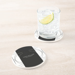 Dessous De Verre En Grès Géométrique moderne minimaliste élégant profession
