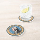 Dessous De Verre En Grès George Washington US President Illustration Badge (Côté)