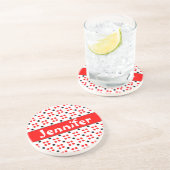 Dessous De Verre En Grès Gepersonaliseerde Stippen patroon (Côté)