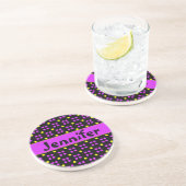 Dessous De Verre En Grès Gepersonaliseerde Stippen patroon (Côté)