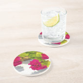 Dessous De Verre En Grès Géranium rose (Côté)