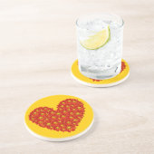 Dessous De Verre En Grès Gerber Daisy Heart (Côté)