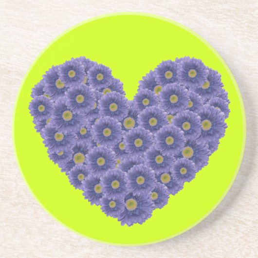 Dessous De Verre En Grès Gerber Daisy Heart (Devant)