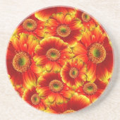 Dessous De Verre En Grès Gerbera Daisies (Devant)