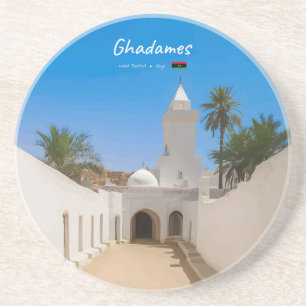 Dessous De Verre En Grès Ghadames, Libye - Mosquée Blanche