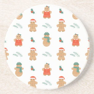 Dessous De Verre En Grès Gingerbread Cookie Motif de Noël