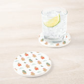 Dessous De Verre En Grès Gingerbread Cookie Motif de Noël (Côté)