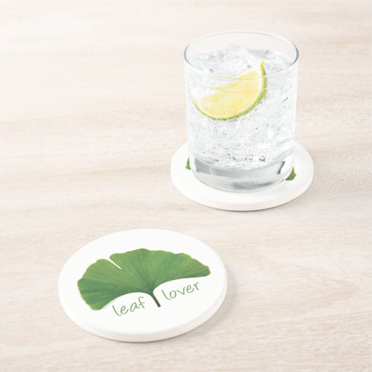 Dessous De Verre En Grès Gingko Leaf (Côté)