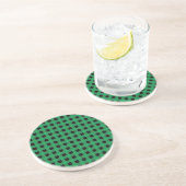 Dessous De Verre En Grès Ginham vert et noir (Côté)
