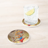 Dessous De Verre En Grès Girafe de basket-ball (Côté)